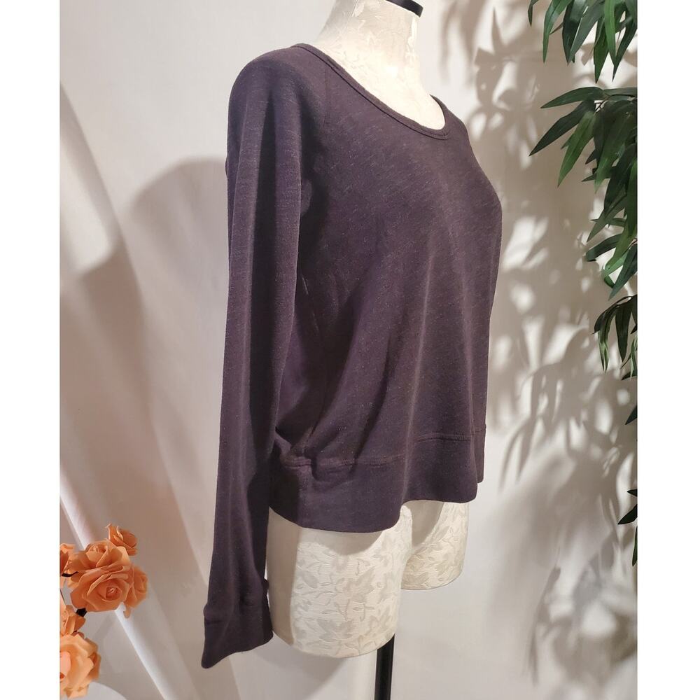 Standard James Perse Scoop Neck Raglan Long Sleeve Pullover Top Womens 1 US S - Picture 2 of 9